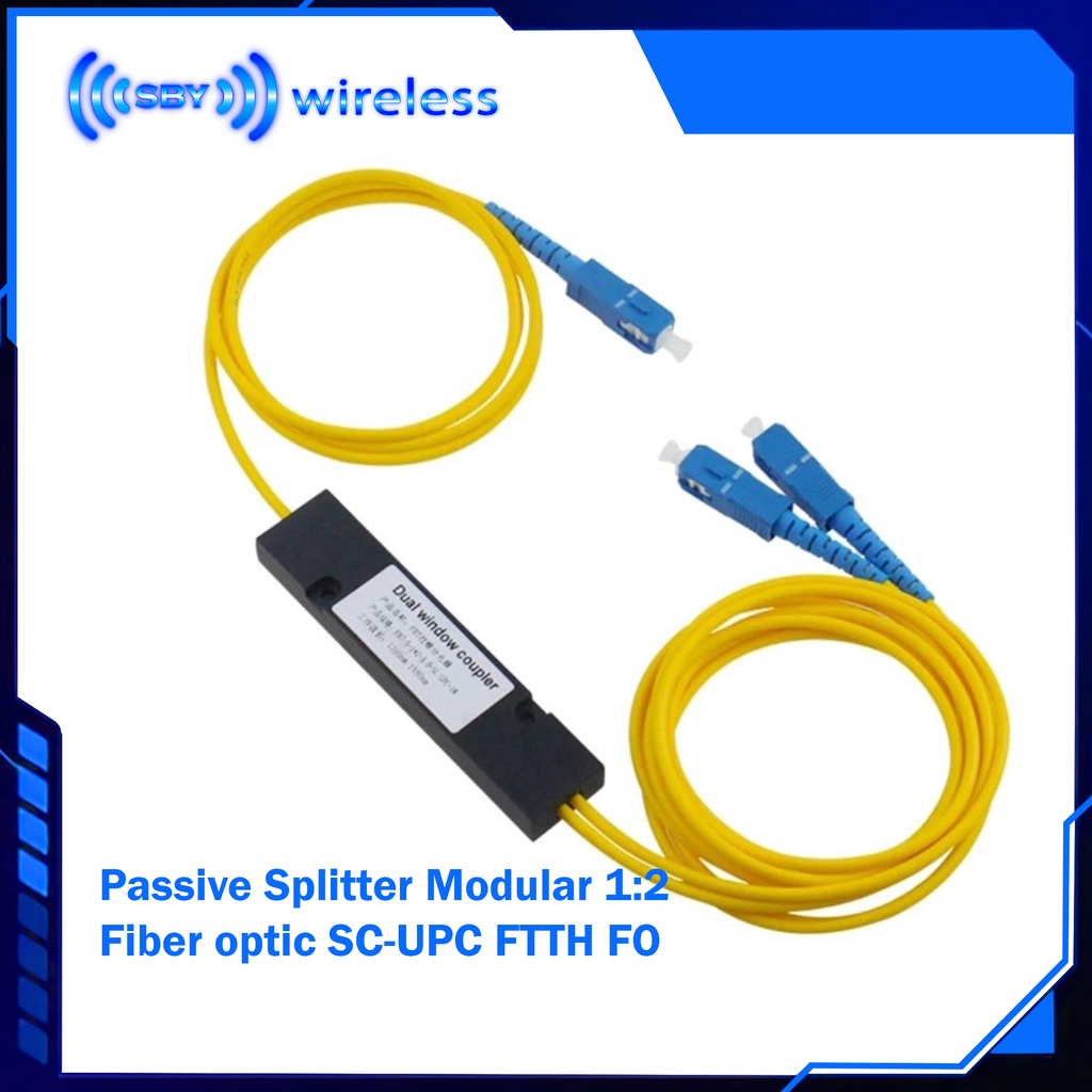 Passive Splitter Modular 1:2 SC UPC Fiberoptic SC Fiber Optic Pasif Splitter 1:2 FTTH FO