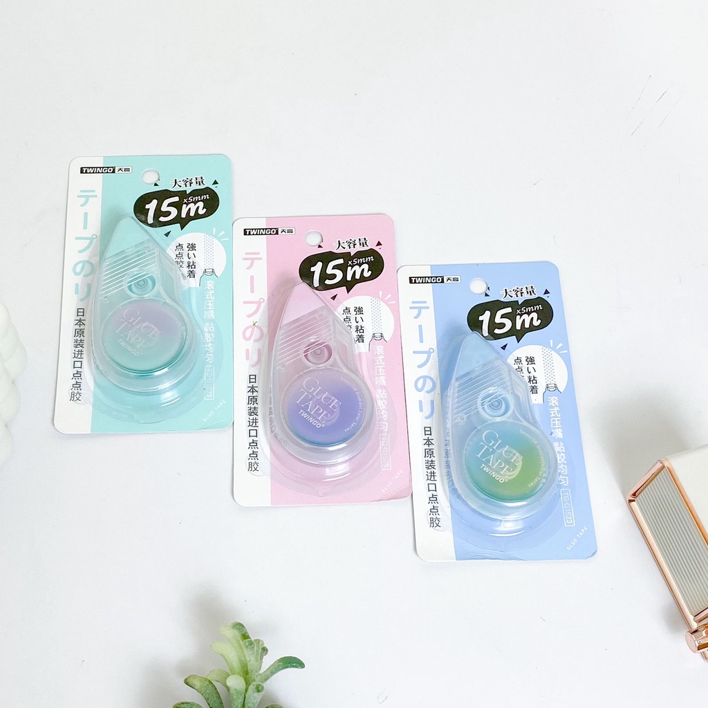 

GLUE TAPE POLOS 15M TWINGO TG-G1523 LEM KERTAS TWINGO GLUE TAPE 15 m POLOS SIMPLE WARNA SOFT PASTEL ALAT TULIS IMUT READY COD