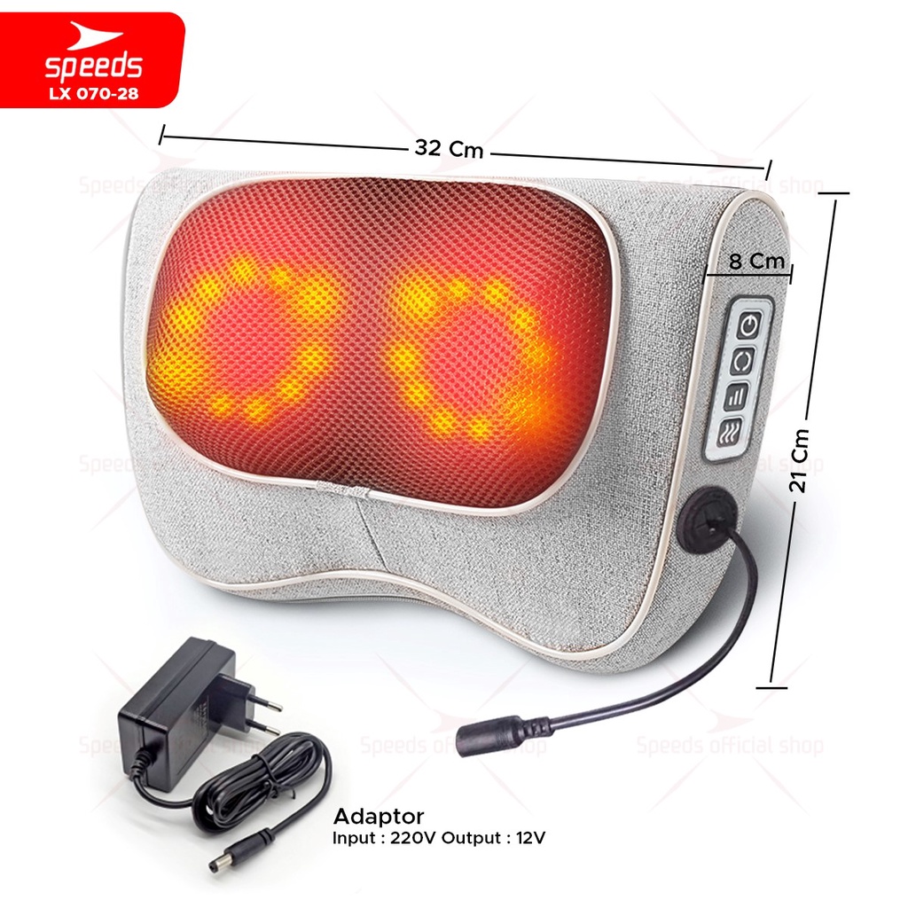 SPEEDS Alat Pijat Kaki Elektrik Foot Massager Terapi Kaki dan Badan Alat Kesehatan Portable 070-20--28 BANTAL PIJAT