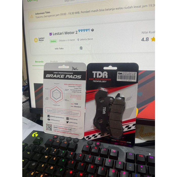 Tdr Dispad Kampas Rem Depan Adv Cbs /Pcx 150 Cbs /Pcx 160 Cbs Ori #Original