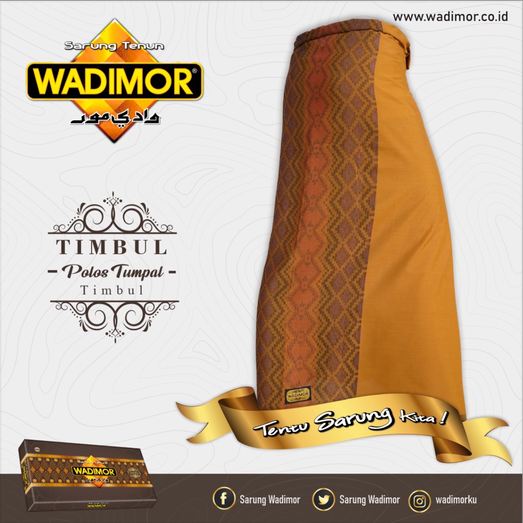 Sarung Wadimor Timbul Polos Tumpal Motif / Sarung Dewasa