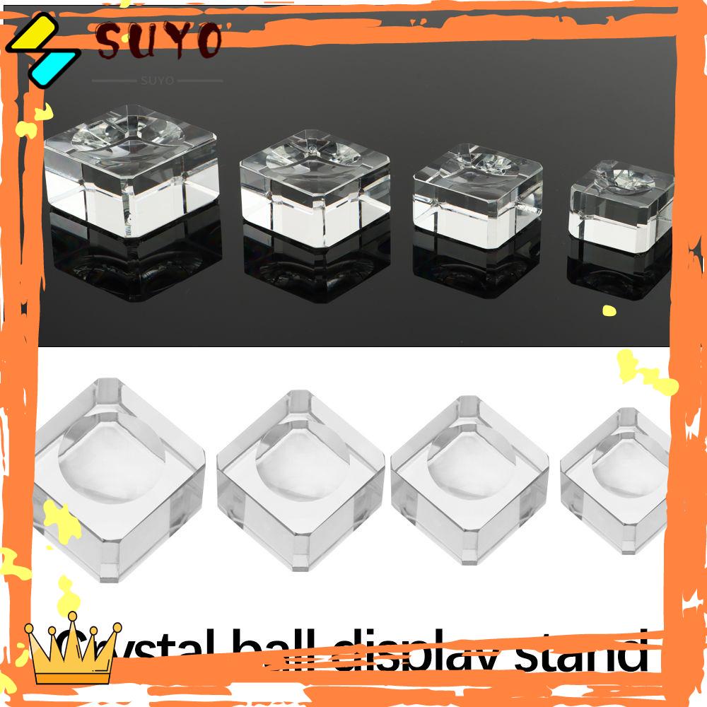 Suyo Crystal Sphere Base Pedestal Holder Tempat Gelas Kaca Bola