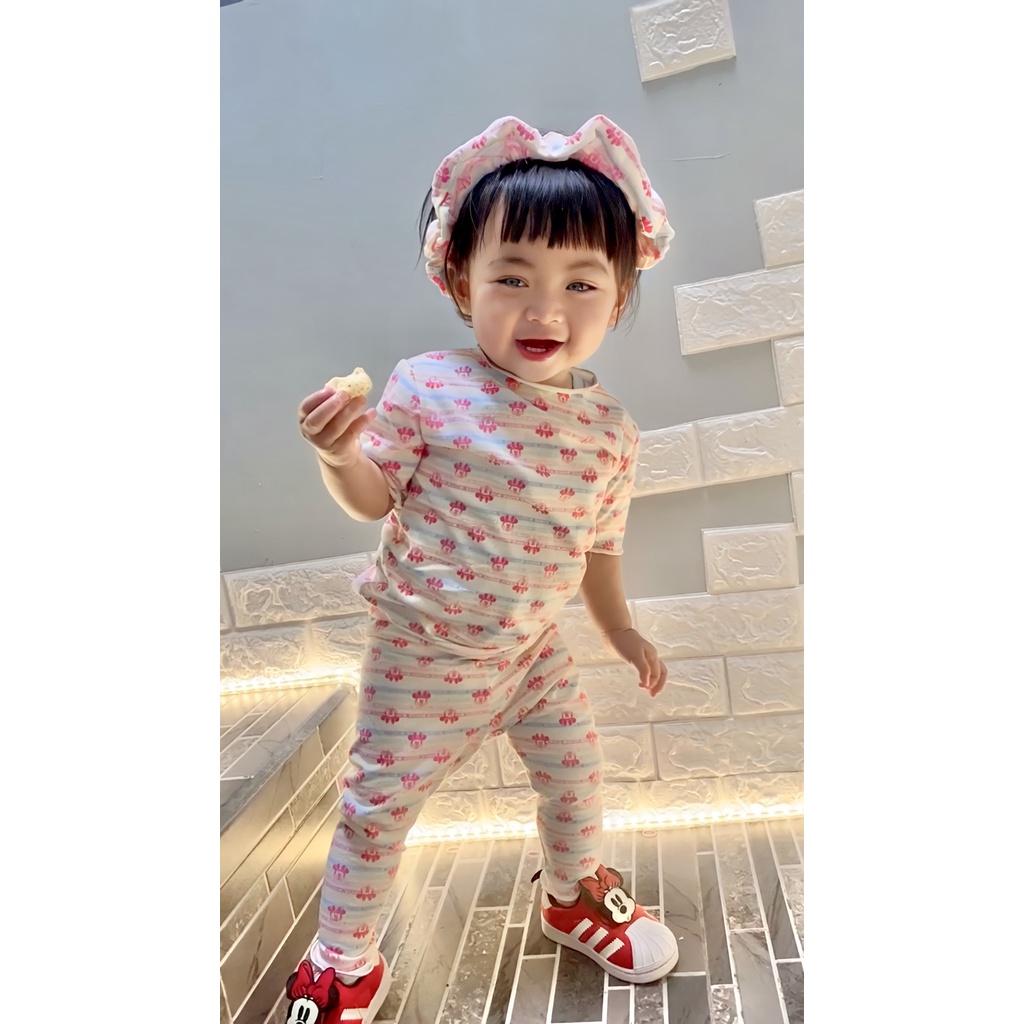 3-18 BLN SETELAN BAYI GEMPI FREE HEADBAND SCRUNCHIE SETELAN BAYI PEREMPUAN PREMIUM by MYBEE (SNI)