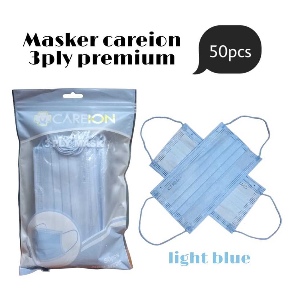 MASKER CAREION 3 PLY 50 PCS EARLOOP PREMIUM FACE MASK