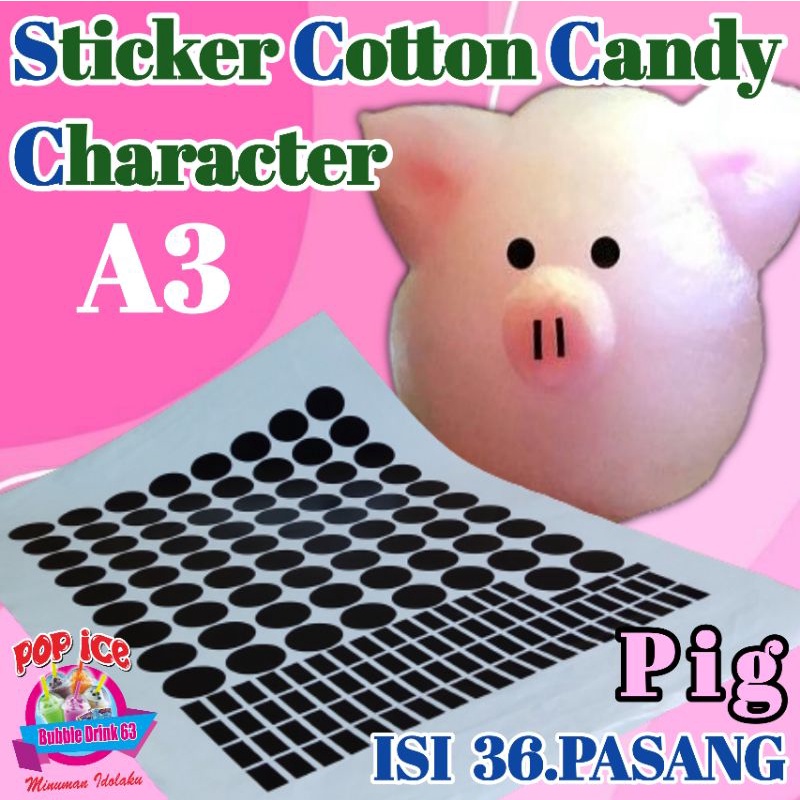 Stiker Arumanis (Gulali) Karakter Pig (Baby) Isi 36.pasang