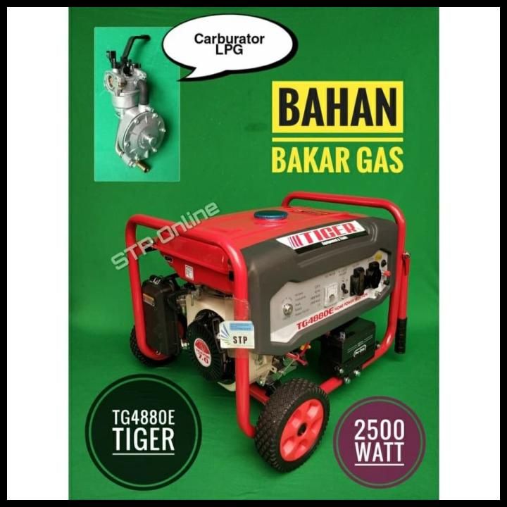 Genset Bahan Bakar Gas LPG TG4880E 2500Watt Tiger