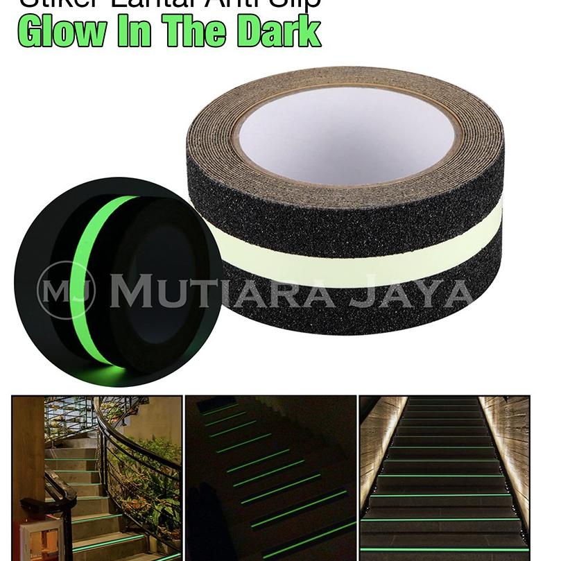 

(D-Q5Q)[✪] Lakban Fosfor lantai Anti slip Tangga Glow in the dark Safety Walk premium