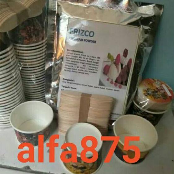 

⚡COD⚡ paket mini bubuk ice cream 1 bubuk + 1 slop cup