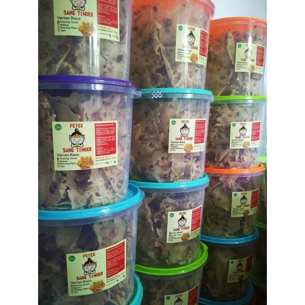 

ready peyek kacang tanah, Teri, Rebon toples 5 liter