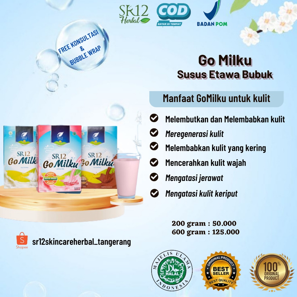 

GOMILKU SR12/SUSU KAMBING ETAWA/SUSU UNTUK KECANTIKAN DAN KESEHATAN KULIT