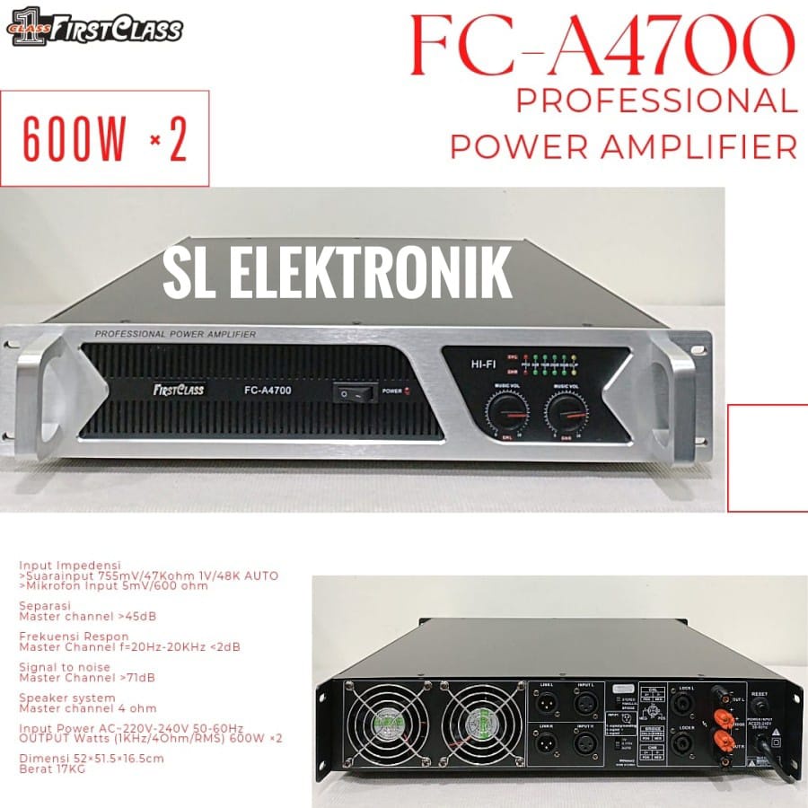 Jual POWER AUDIO FIRSTCLASS FC A4700 / FCA4700 FIRST CLASS FCA4700