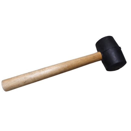 Palu Karet 200 gr (8 OZ)/Palu karet gagang kayu rubber hammer palu untuk keramik/PALU KARET BESAR HITAM TUKANG KACA KERAMIK ELASTIS/PALU LANTAI