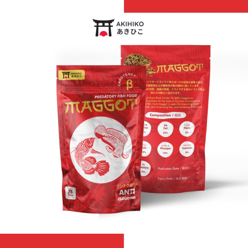 Maggot Kering 75 gram / Dry Maggot / Maggot / Red Gold Maggot
