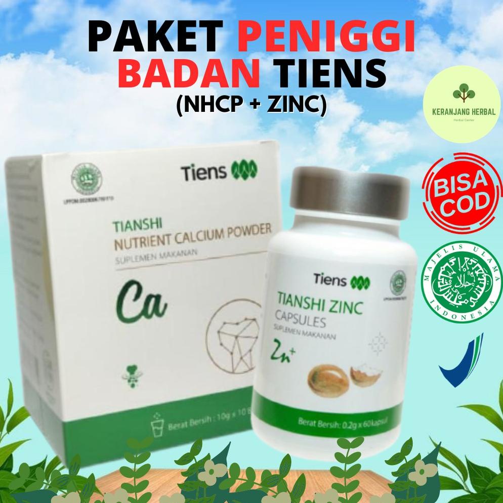 

[BAYAR DITEMPAT] PAKET PENINGGI BADAN TIENS ORIGINAL SUSU CALSIUM NHCP DAN ZINC
