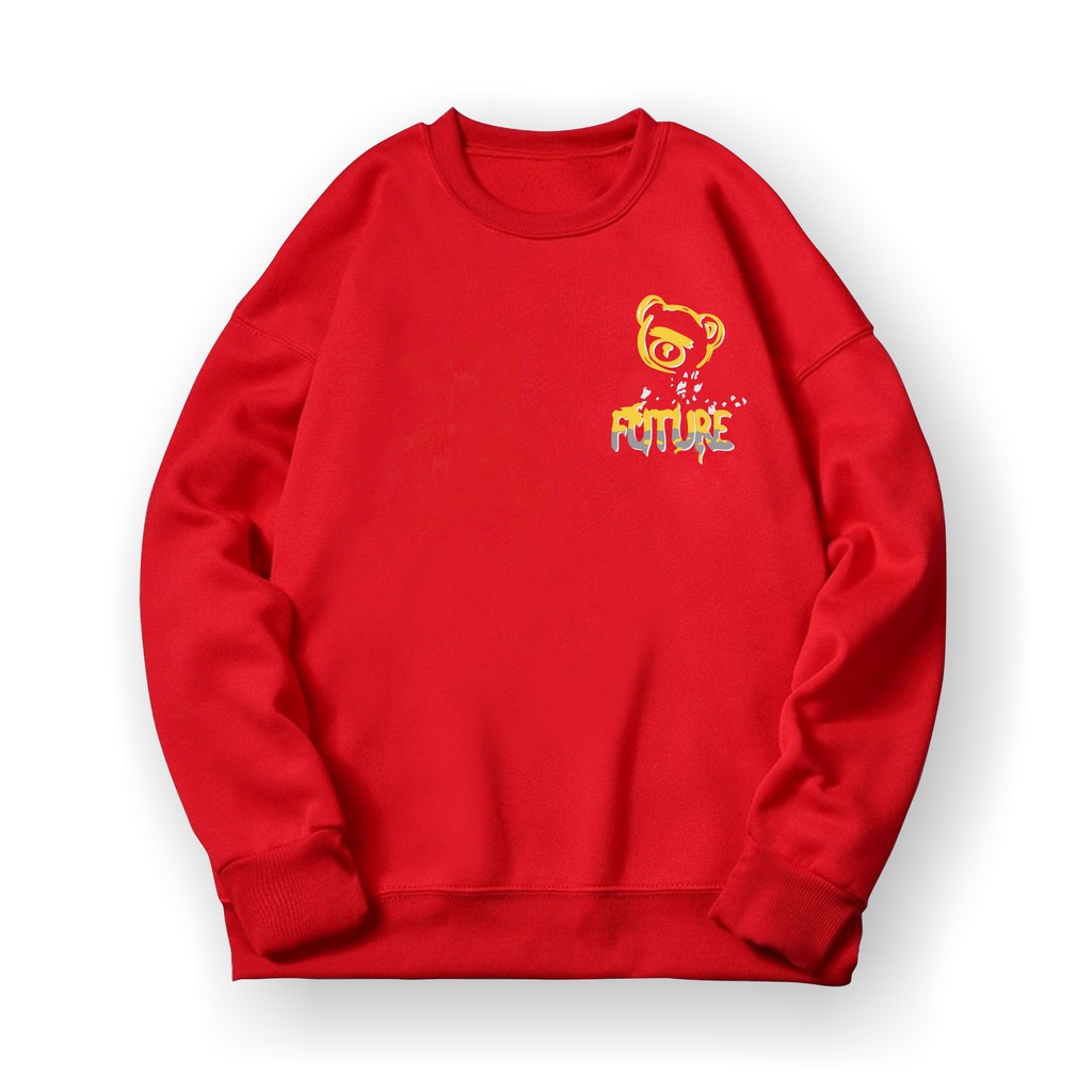 Future Bear Logo Sweatshirt Basic II Sweater Crewneck Print DTF II Sz M - XL Anak &amp; Dewasa ( Pria &amp; Wanita )