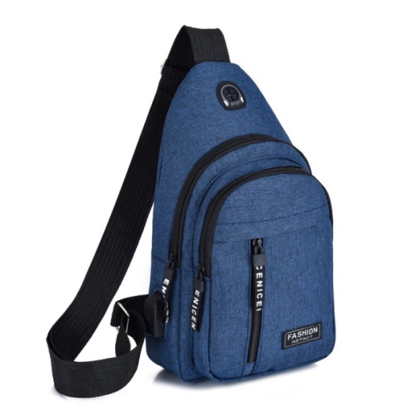 TP001-003 Bag Cross Sling Selempang Import Tas Cowok Navy Diskon Bag Tas Unik Pria -