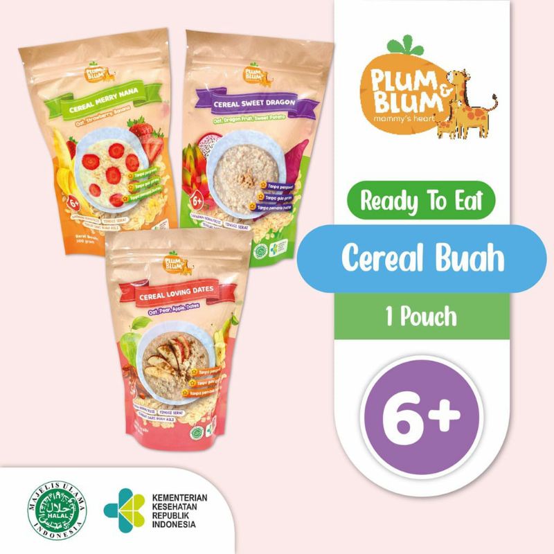 Plum &amp; Blum Cereal Buah MPASI - Bubur Bayi