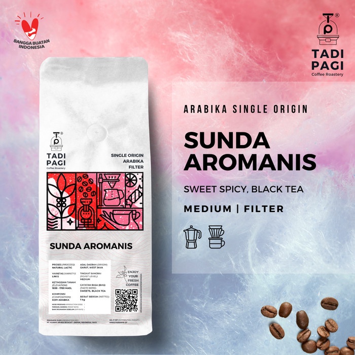 

Arabika Sunda Aromanis 200 gr Roast Bean Coffee Kopi Biji Matang - BIJI