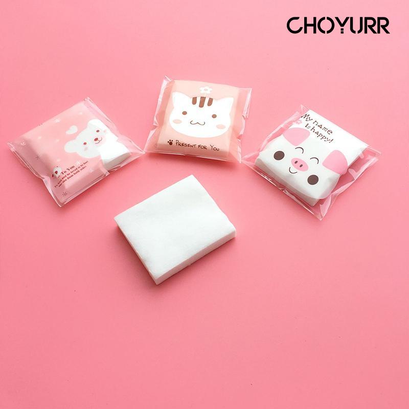 【COD】Kapas Toner Isi 25 Pcs Karakter Kartun Kapas Wajah Tipis Pembersih Make Up Kemasan Cotton Pads Travel Size 25 Lembar-CH