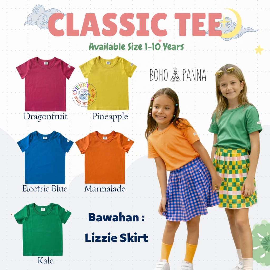 Kaos Anak 1-10 Tahun BOHOPANNA CLASSIC TEE Nyaman Premium Quality CBKS SO