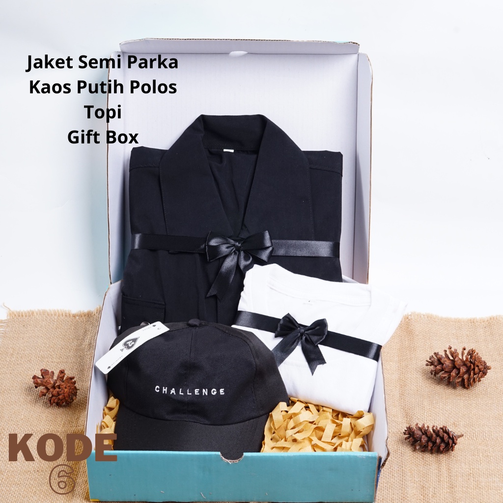 Hampers Kado Cowok Isi Kemeja Parka Pria Hadiah Ulang Tahun/ Wisuda/ Anniversary