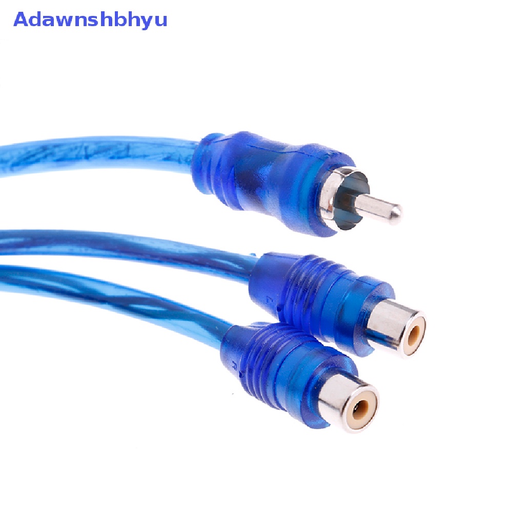 Adhyu 1Pc RCA female to male splitter stereo audio Y Adaptor Kabel Konektor Kawat ID