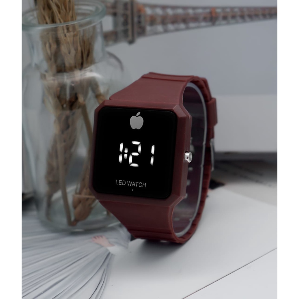 PA  Jam Tangan LED Digital Pria Wanita Rubber Electronic Fashion Couple Anak Remaja Import Premium RM069