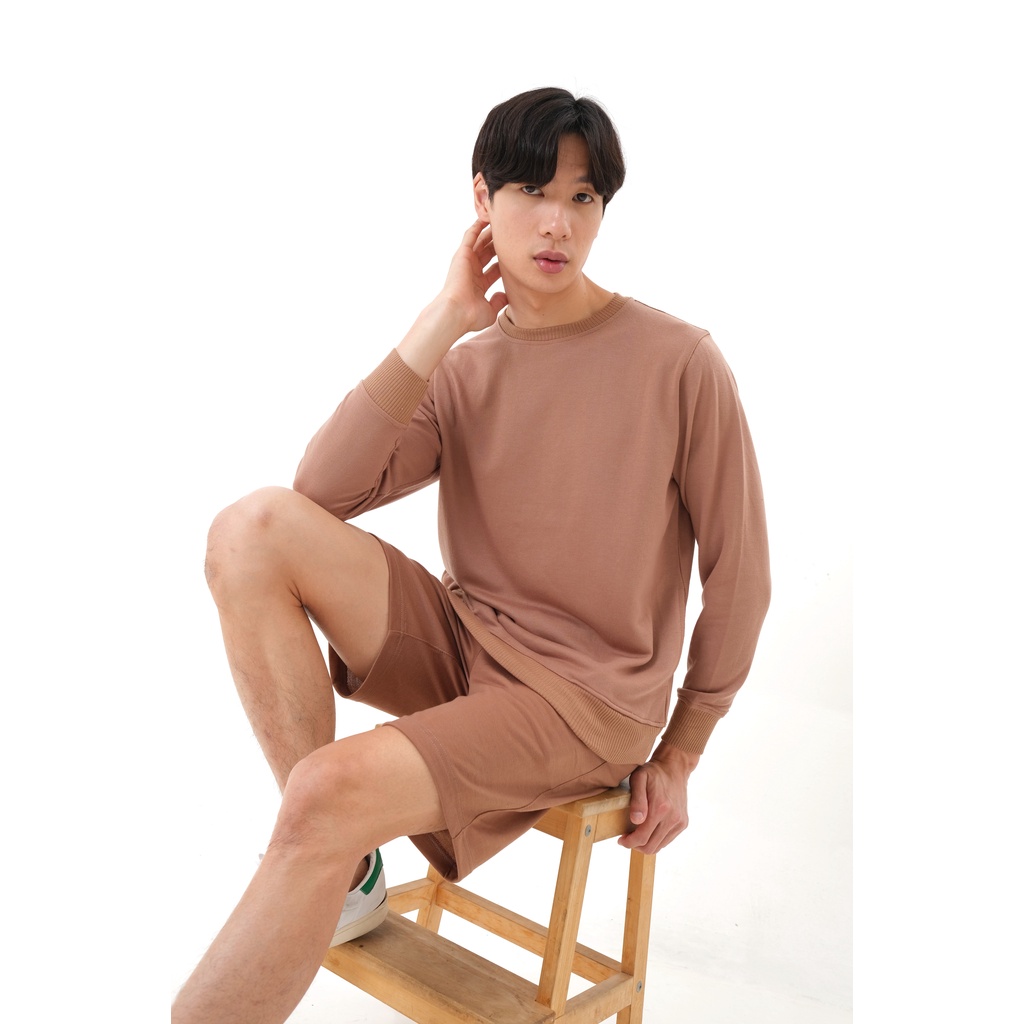 SANVANINA Sweater Crewneck Sweatshirt Polos Mocca Pria Wanita C-01F