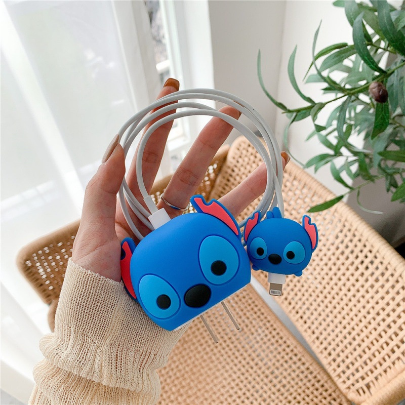 3d Kartun 18W 20W PD Speed Charger Silikon Pelindung Case Kabel USB Pelindung Lembut Adapater Winders Dapat Dipilih Untuk Iphone