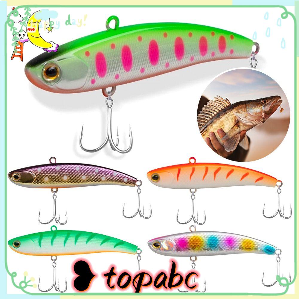 Top Fishing Lure 80mm 17g Metal VIB Getaran Warna-Warni Umpan Bass Buatan Lempar Panjang