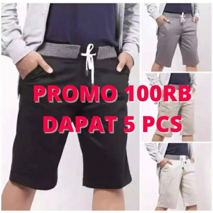 Celana chinos pendek 100rb dapat 5 pcs