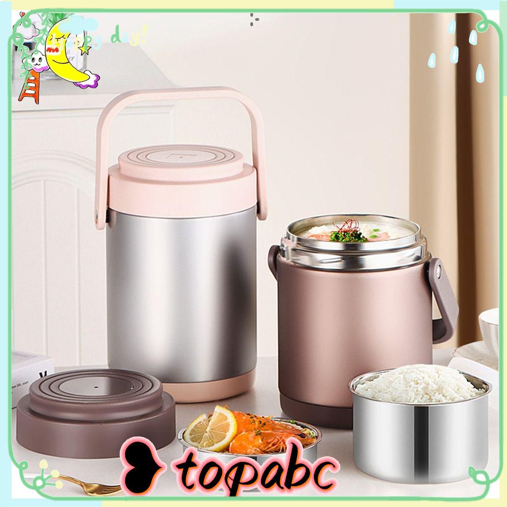 Top Thermal Insulation Lunch Box304 Stainless Steel Untuk Pelajar Pekerja Kantor Dengan Handle Bento Box