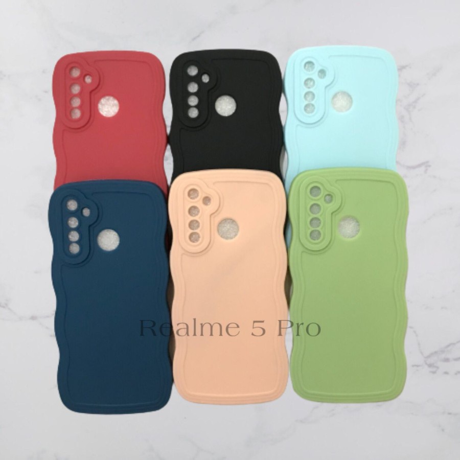 CASE REALME 5 PRO - SOFTCASE SILIKON GELOMBANG WAVY PRO CAMERA - GA