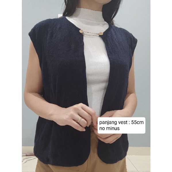 Woman Navy Chain Vest // Vest Wanita
