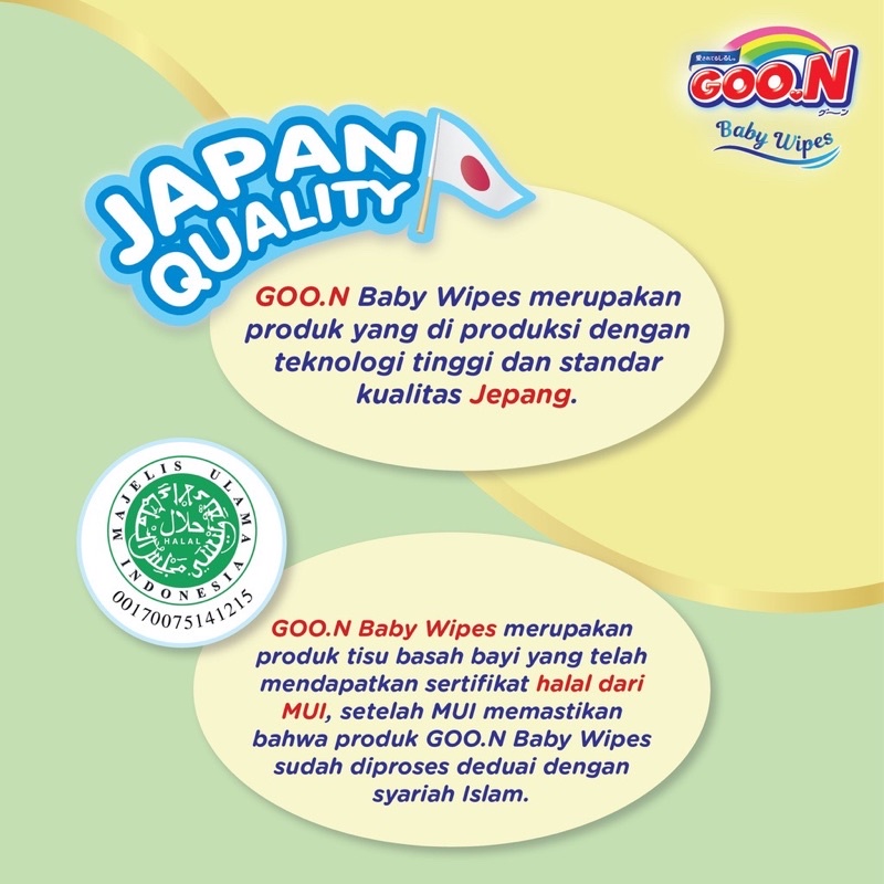 Goon Baby Wipes Minyak Telon Tissue Tisu Basah Bayi Non Alkohol 50S