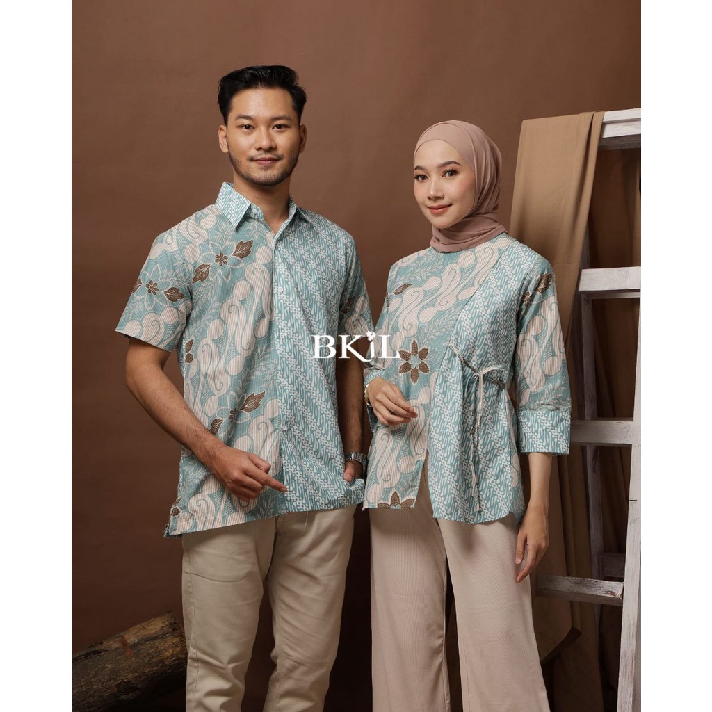 Batik Couple Modern Baju Batik Wanita Modern Atasan Batik Kerja Wanita M L XL XXL Seragam Batik Kantor Batik Alina