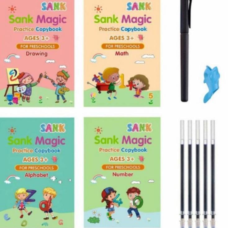 

Paling Laris Buku sank magic practice book 1set 4buku +Pen+Refill pen 04J''