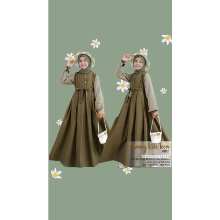 Armey Kids Teen / Gamis Anak Perempuan Tanggung Muslimah Umur 10 11 12 13 14 15 Tahun Terkini / Gamis Anak Muslim Bahan Crincle Airflow Premium Non Phasmina Tali Pinggang Terpisah Kancing Hidup / Gamis Lebaran Anak 2023 Model Gamis Terbaru / Gamis Anak /