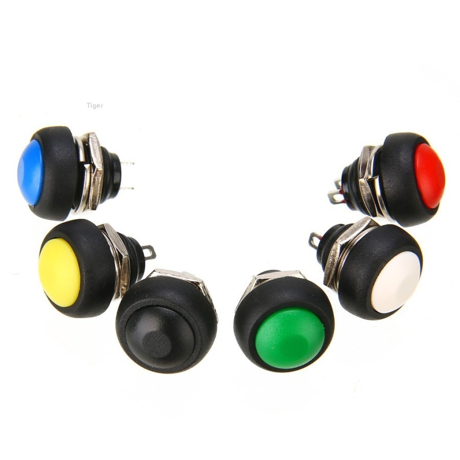 Saklar 12MM WATERPROOF MOMENTARY PUSH ON BUTTON SWITCH anti Air