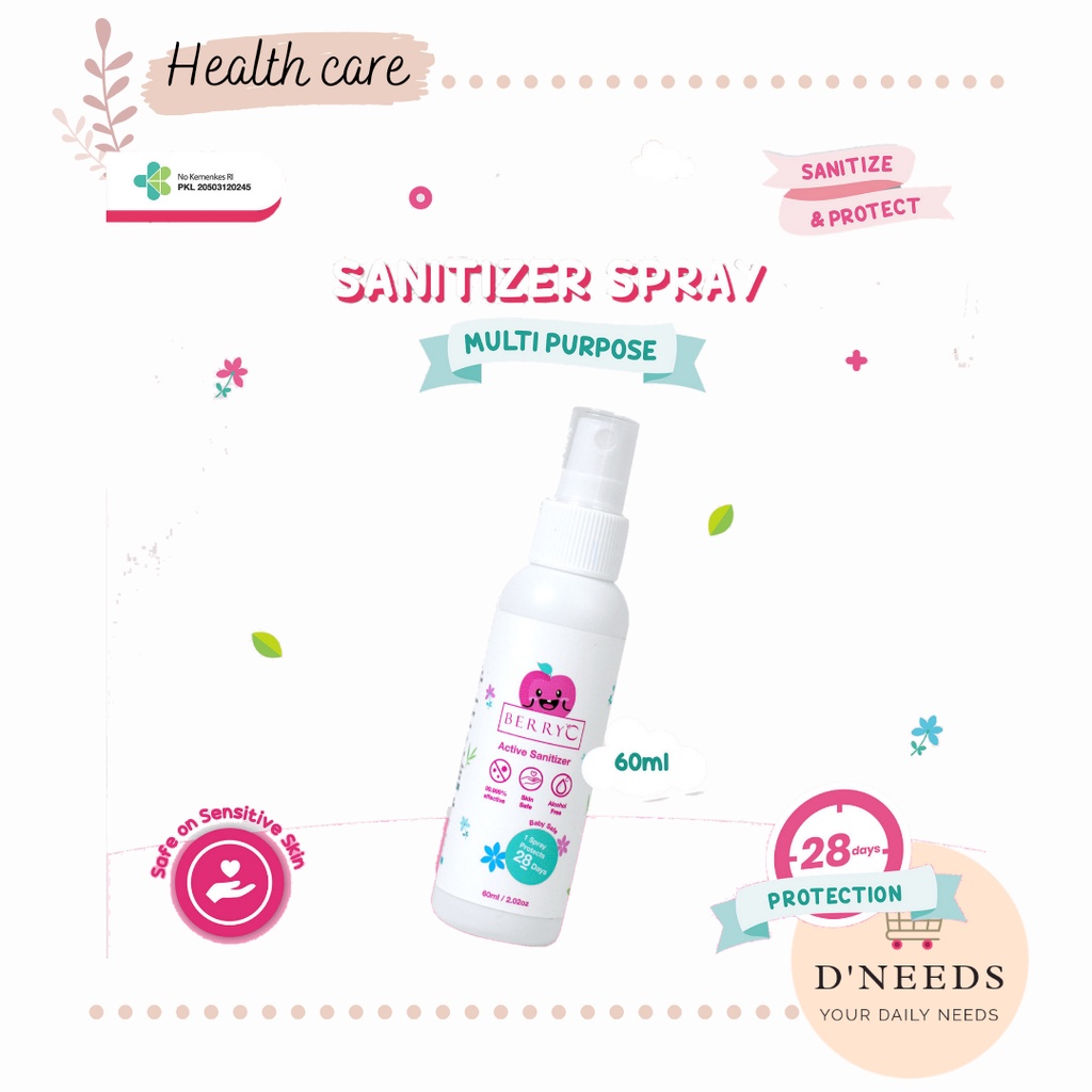 BerryC (Tevo BerryC) Active Sanitizer 60ml/ Hand Sanitizer