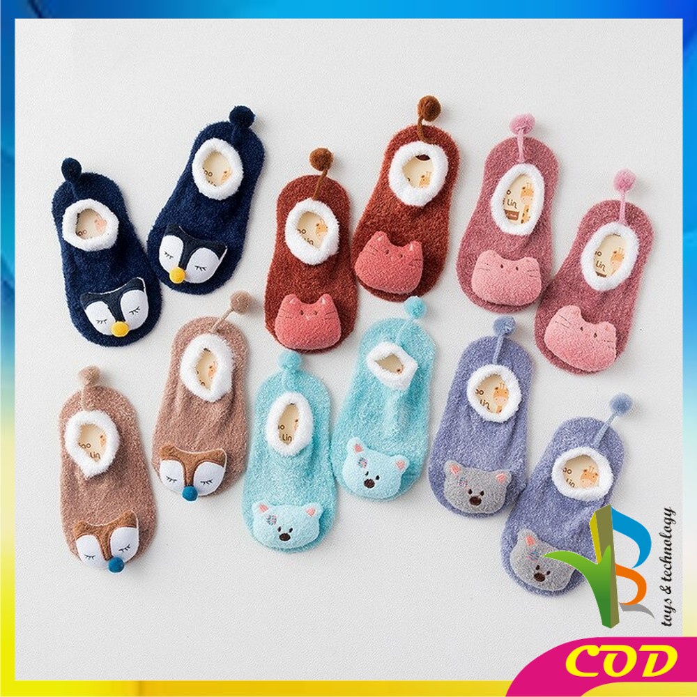 RB-P15 Sepatu Prewalker Kaos Kaki Korea Anak Bayi Kaus Kaki Bulu Lembut Motif Animal Baby Socks