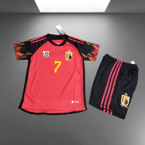 Jersey Baju Bola Anak Belgia Home Kids World Cup Piala Dunia 2022 Fullset Satu Set Grade Ori