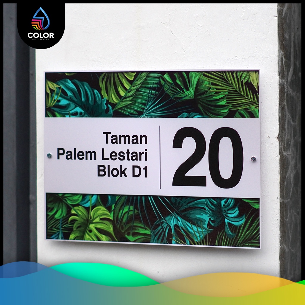 Nomor Rumah Akrilik Printing / Nomor Rumah Stiker Aesthetic 01