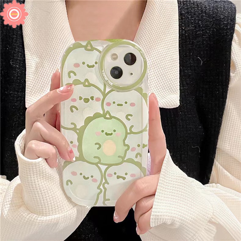 Ins Lucu Dinosaurus 3D Busur-Simpul Hias Case Samsung A14 A04s A13 A03 A32 A53 A52s A22 A52 A50s A23 A12 A04 A73 A03s A50 A21s A30s A33 A20 A72 A10s A71 A51 A20s A31 A11 Soft Cover