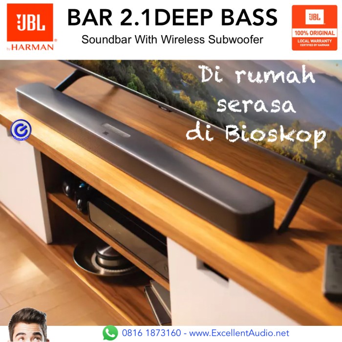 Sound Jbl Bar2.1 Bar 2.1 Deep Bass Soundbar With Wireless Sub