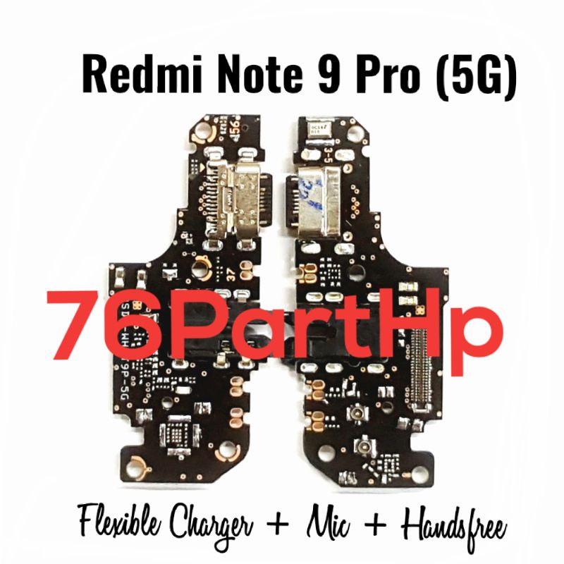 Ori PCB Papan Connector Charger Mic + Handsfree  Redmi Note 9 Pro (5G)