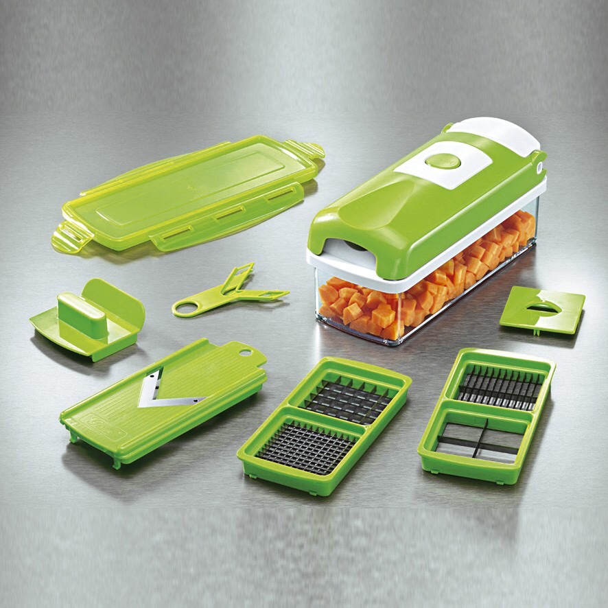 NICER DICER PLUS alat pemotong buah dan sayuran yang multifungsi