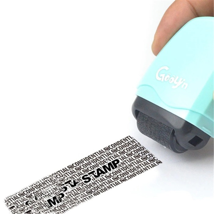 

Stm Mini Stamp Roller Theft Protection Seal Melindungi Data Penting