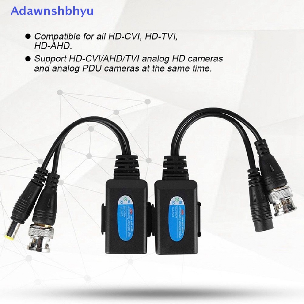 Adhyu 1pasang CCTV Coax BNC Video Power Balun Transceiver Ke CAT5e 6konektor RJ45 ID