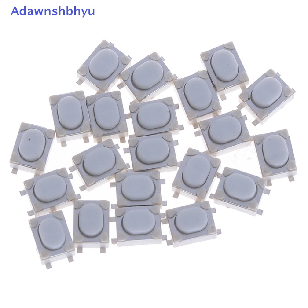 Adhyu 20PCS 3 * 4 * 2.5mm SMD Saklar Kebijaksanaan 4pin Sentuh Saklar Tombol Mikro Push Button ID